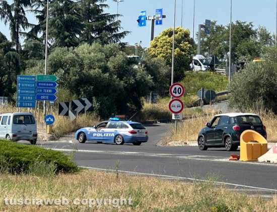 Viterbo - Lo svincolo della Superstrada chiuso