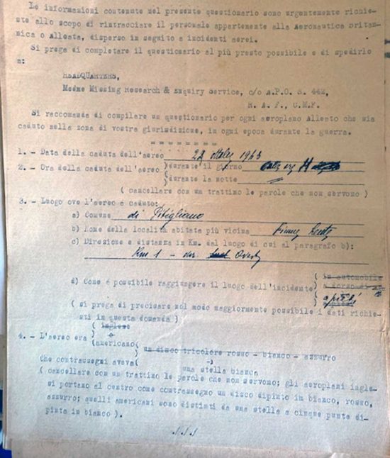 Il documento ritrovato nell'archivio del comune di Pitigliano