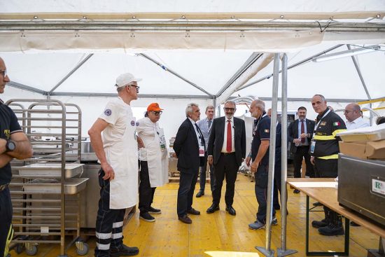Roma - Il presidente della regione Rocca inaugura il villaggio per il Giubileo dei giovani