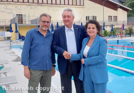 Viterbo - Piscina comunale - Emanuele Aronne, Paolo Barelli e Chiara Frontini