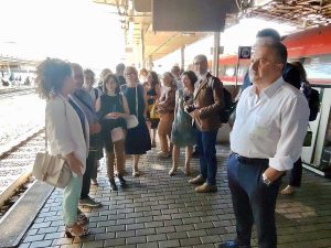 Enrico Panunzi alla stazione Tiburtina
