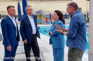 Viterbo - Piscina comunale - Fabio Conti, Paolo Barelli, Chiara Frontini e Emanuele Aronne
