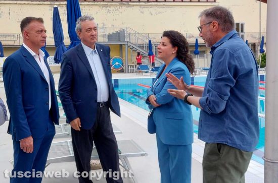 Viterbo - Piscina comunale - Fabio Conti, Paolo Barelli, Chiara Frontini e Emanuele Aronne