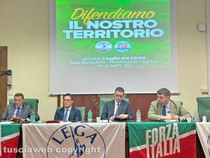 Palazzo Gentili - L'incontro Difendiamo il nostro territorio - Giuseppe Fraticelli, Andrea Micci, Gabriele Sabato e Alessandro Romoli