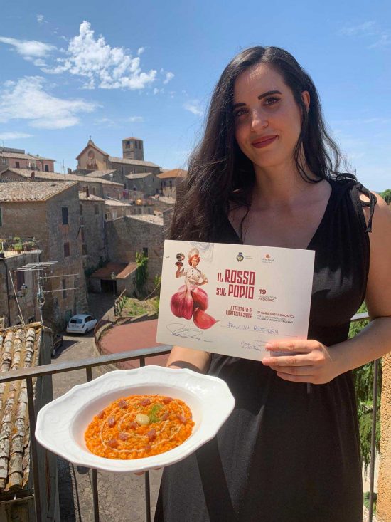 Proceno - Francesca Pontecorvi, vincitrice della Gara gastronomica Il Rosso sul Podio