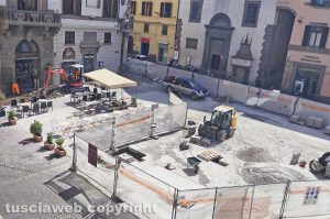 Viterbo - Lavori a piazza del Comune
