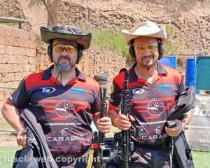Due atleti dello Shooting club Vasanello