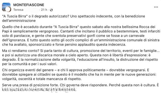 Il posto di Teresa a cui ha replicato Claudio Lattanzi portavoce della sindaca Chiara Frontini su Facebook
