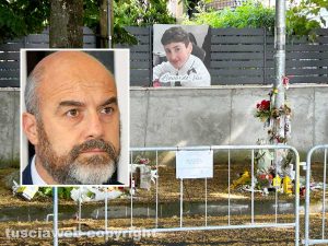 Il luogo della morte del piccolo Leonardo Cristiani - Nel riquadro l'assessore Stefano Floris