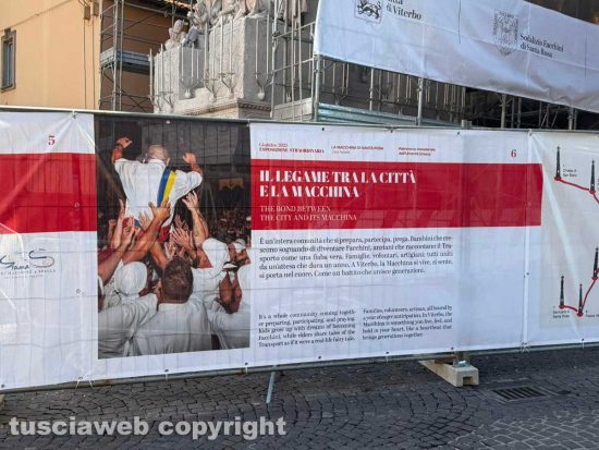 Macchina di Santa Rosa - I pannelli che illustrano la tradizione