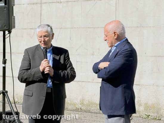 Commemorazione di Paolo Borsellino - Il vescovo Orazio Francesco Piazza con Carlo Maria Scipio