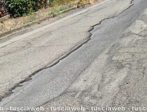 Strade dissestate a Viterbo