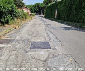 Strade dissestate a Viterbo