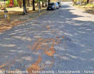 Strade dissestate a Viterbo