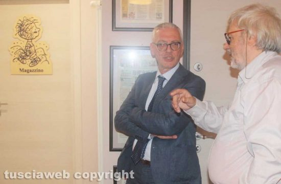 Il nuovo prefetto di Viterbo, Sergio Pomponio, in visita alla sede di Tusciaweb con il direttore Carlo Galeotti