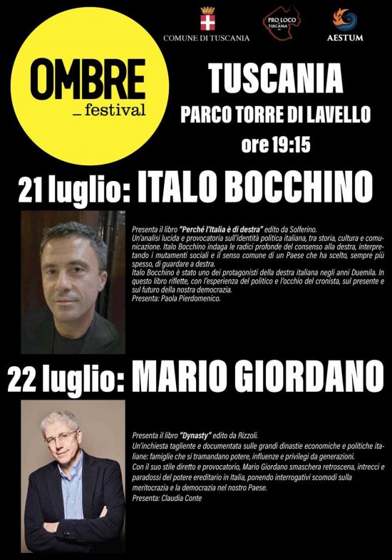 Italo Bocchino e Mario Giordano a Ombre festival