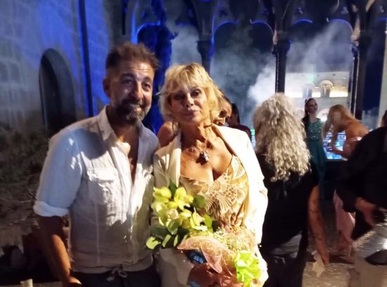 Viterbo - Carmen Russo con Niko Nicolosi alla cena dei facchini