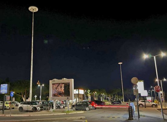 Viterbo - L'illuminazione al Sacrario nella foto postata via social dalla sindaca Frontini