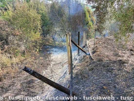 Vetralla - Incendio in località Le Dogane