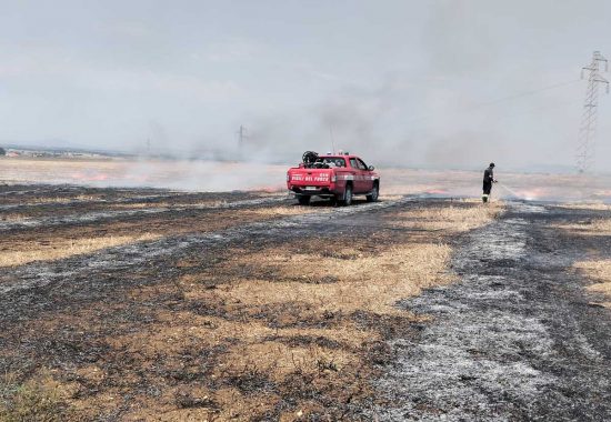 Tarquinia - Vasto incendio in località Bandita - I vigili del fuoco e i volontari Aeopc