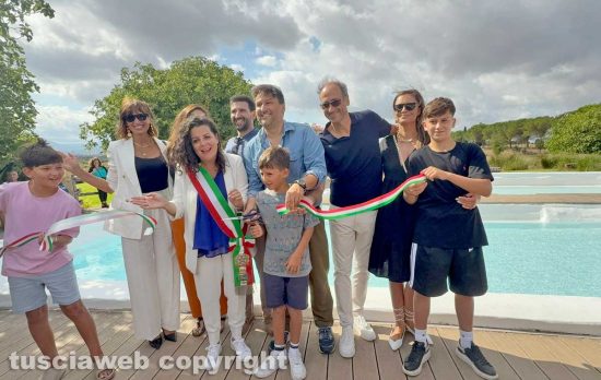 Viterbo - Le terme del Bagnaccio - L'inaugurazione con la sindaca Chiara Frontini