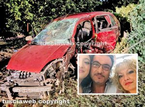 Moglie e marito morti in un incidente, grave la figlia Aurora Montanaro