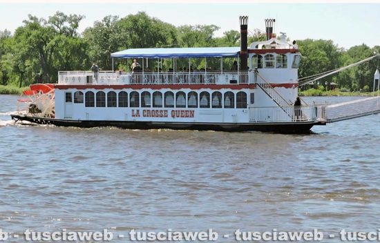 La Cross - Il battello sul fiume Mississippi