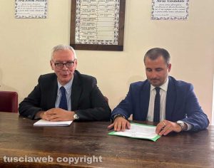 Civita Castellana - Il prefetto di Viterbo Sergio Pomponio e il sindaco Luca Giampieri