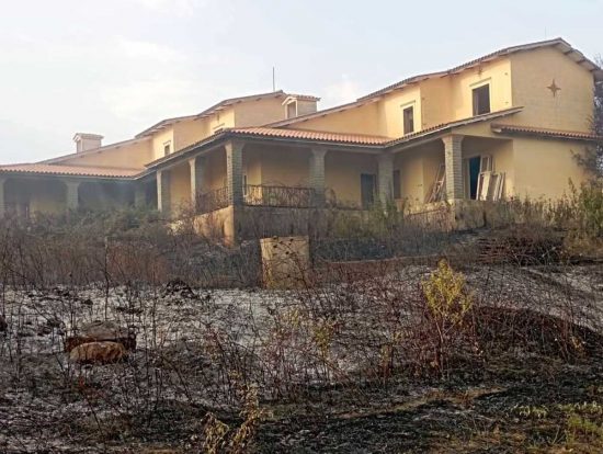 Bassano Romano - Maxi-incendio in via Poggio Polveroso, fiamme a pochi metri dalle case