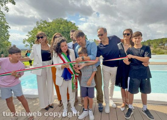 Viterbo - Le terme del Bagnaccio - L'inaugurazione con la sindaca Chiara Frontini