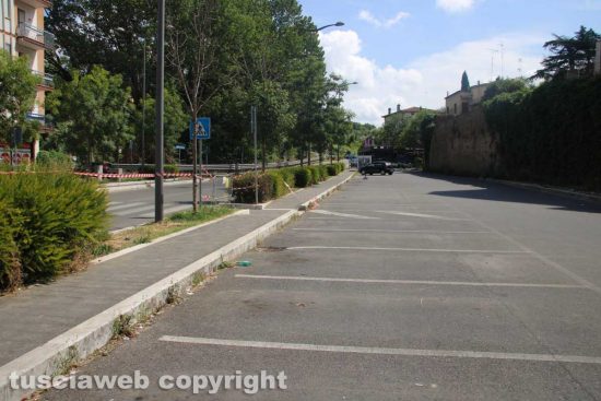 Viterbo - Chiuso il parcheggio in via Genova