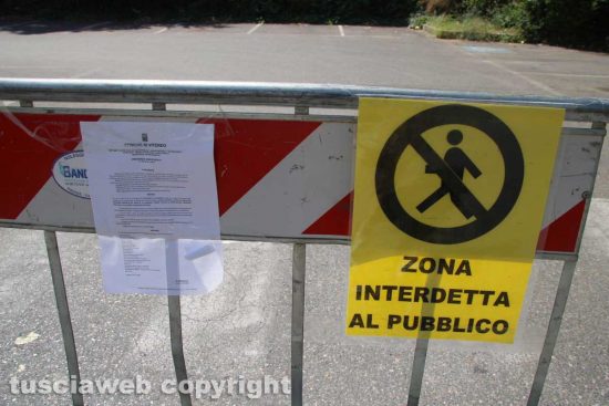 Viterbo - Chiuso il parcheggio in via Genova