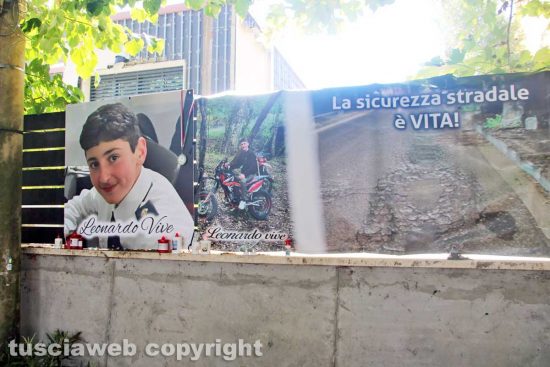 Viterbo - Viale Trieste - Il luogo in cui ha perso la vita il quindicenne Leonardo Cristiani