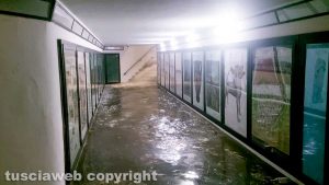 Maltempo - Viterbo - Sottopassaggio a piazza Crispi