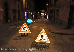 Viterbo - Lavori in via Cavour
