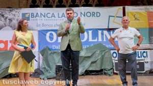 Santa Rosa - Pienone per la terza cena con i facchini - Massimo Mecarini e il presidente della provincia Alessandro Romoli