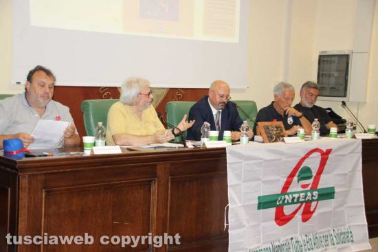La presentazione del libro di Augusto Zucchi "La macchina della città di Viterbo" - Stefano Santucci, Carlo Galeotti, Augusto Zucchi, Massimo Mecarini e Raffaele Ascenzi