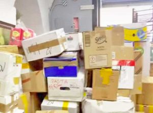 Civitavecchia - Gli alimenti per Gaza