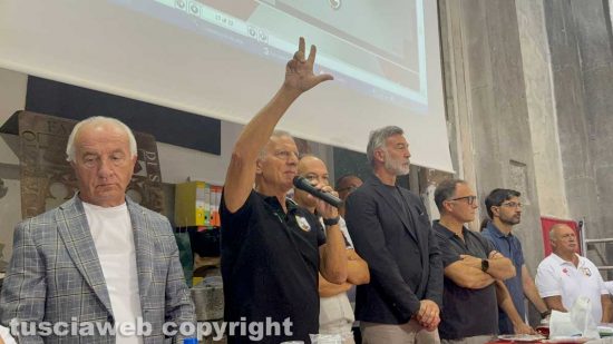 Santa Rosa - Viterbo - La prova generale dei facchini alla ex chiesa della Pace - Vincenzo Fiorillo, Massimo Mecarini, Daniele Sabatini e Raffaele Ascenzi