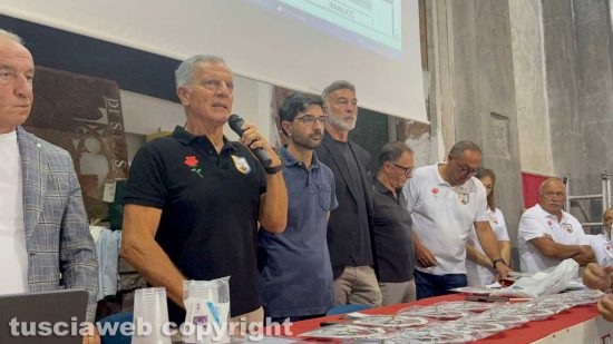 Santa Rosa - Viterbo - La prova generale dei facchini alla ex chiesa della Pace - Massimo Mecarini, Daniele Sabatini e Raffaele Ascenzi
