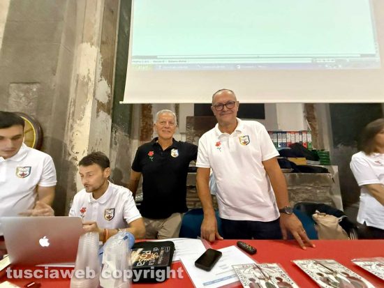 Santa Rosa - Viterbo - La prova generale dei facchini alla ex chiesa della Pace - Massimo Mecarini e Luigi Aspromonte
