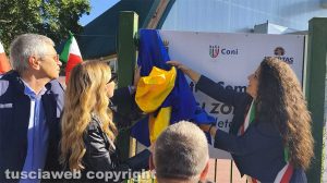 Viterbo - Palestra comunale a Santa Barbara - L'intitolazione a Luigi Zonghi