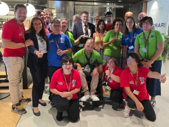 Civitavecchia - Alessandra Locatelli (Ministra per le disabilità) alla presentazione della crociera dell'inclusione