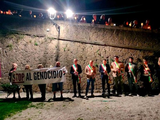 Ronciglione - La fiaccolata a sostegno di Gaza