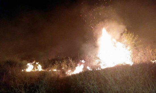 Tarquinia - Vasto incendio incendio a Sant’Agostino