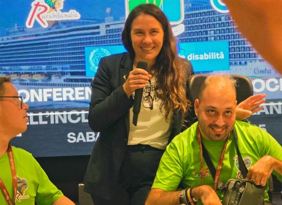 Civitavecchia - Alessandra Locatelli (Ministra per le disabilità) all'inaugurazione della crociera dell'inclusione