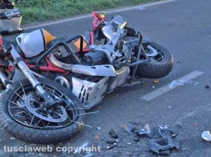 Marta - Moto contro camion sulla Verentana