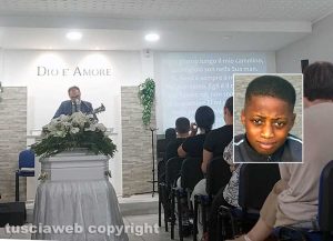 Viterbo - Il funerale di Divine Fofana Prince Ebhozele