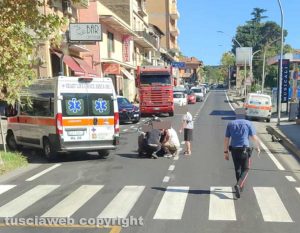 Vetralla - Incidente sulla Cassia, ferito un motociclista