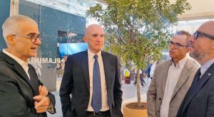Da sinistra Marco Giuliani (Presidente Sezione Ceramica di Unindustria), Augusto Ciarrocchi, Andrea Belli, Mauro Rotelli